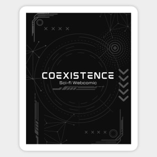 Coexistence tech wear logo dark Sticker